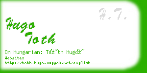 hugo toth business card